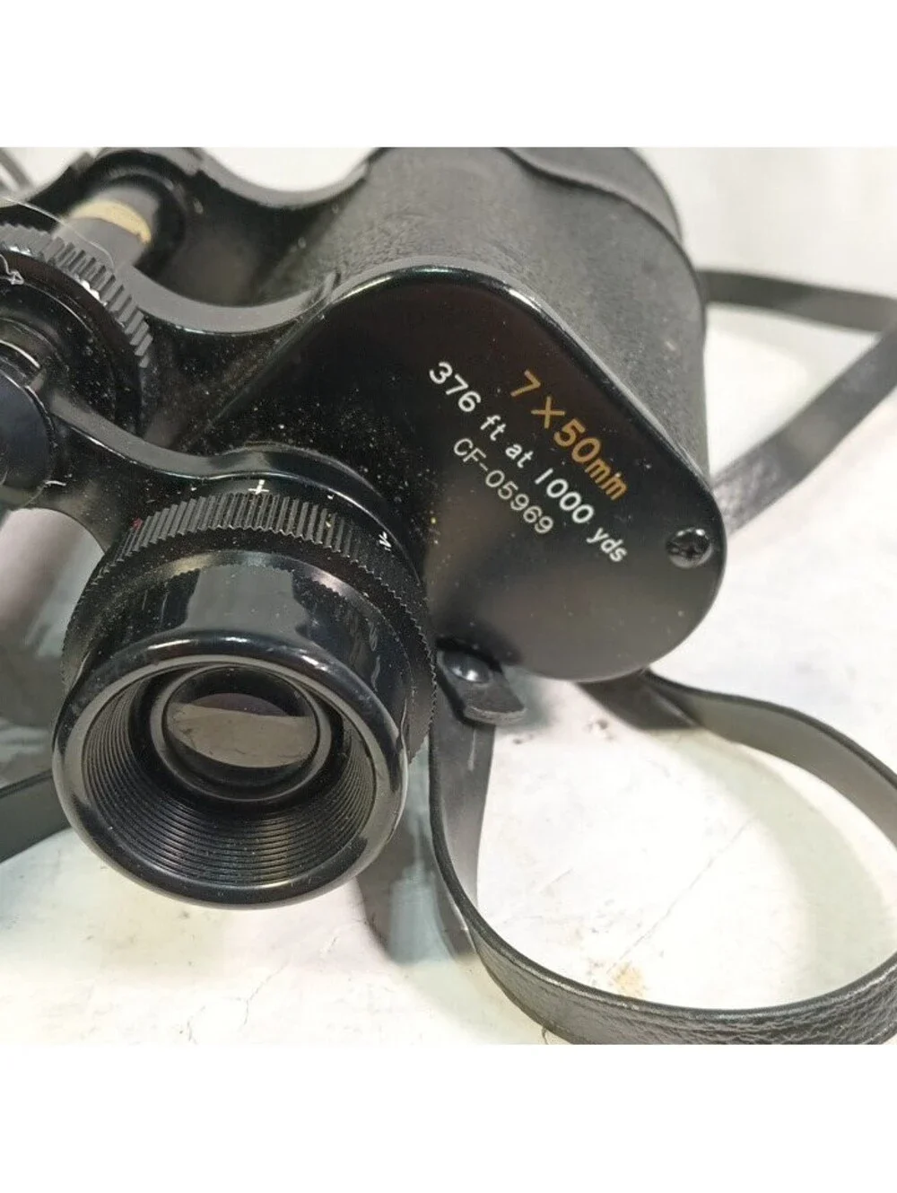 Vintage Sears Model 6204 7x50mm Binoculars Coated Optics Wide Angle Strap Used